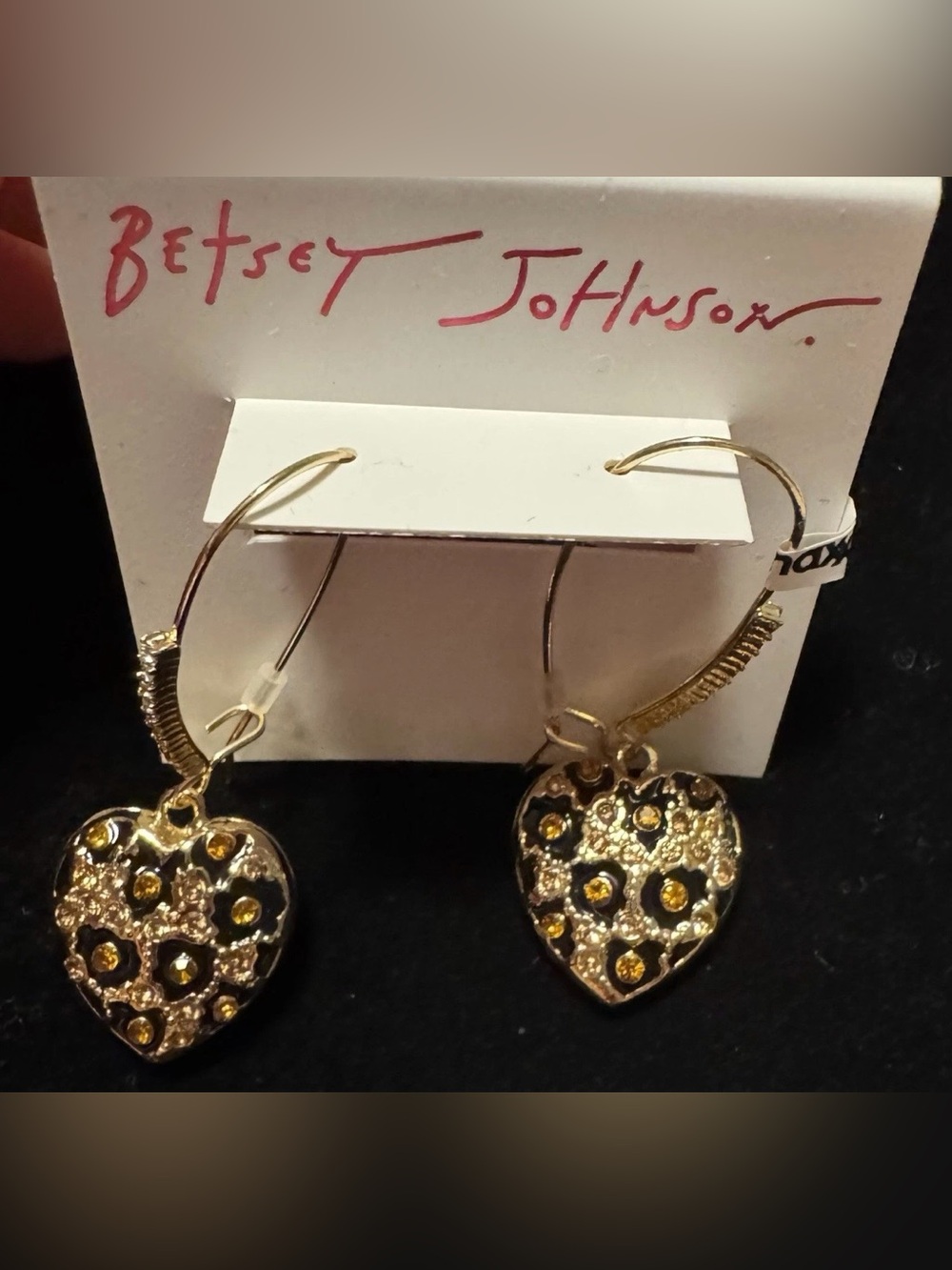 Betsey Johnson Crystal
Rhinestone Earrings Leopard Cheetah Drop Dangle NWT